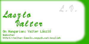 laszlo valter business card