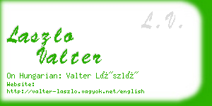 laszlo valter business card